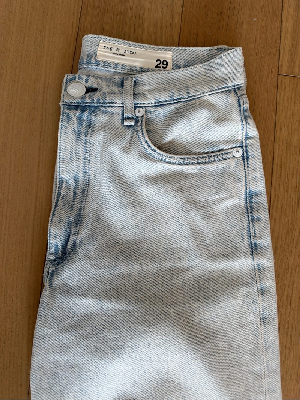 rag & bone Light Blue Straight Jeans
